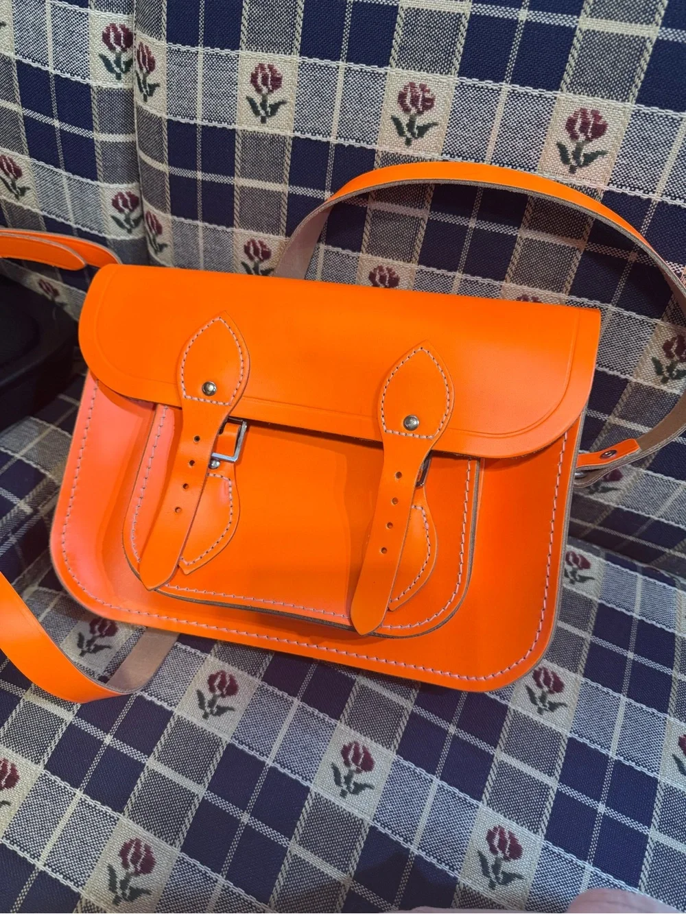 The Cambridge Satchel Company Neon Orange Leather Satchel - Add a pop of color!